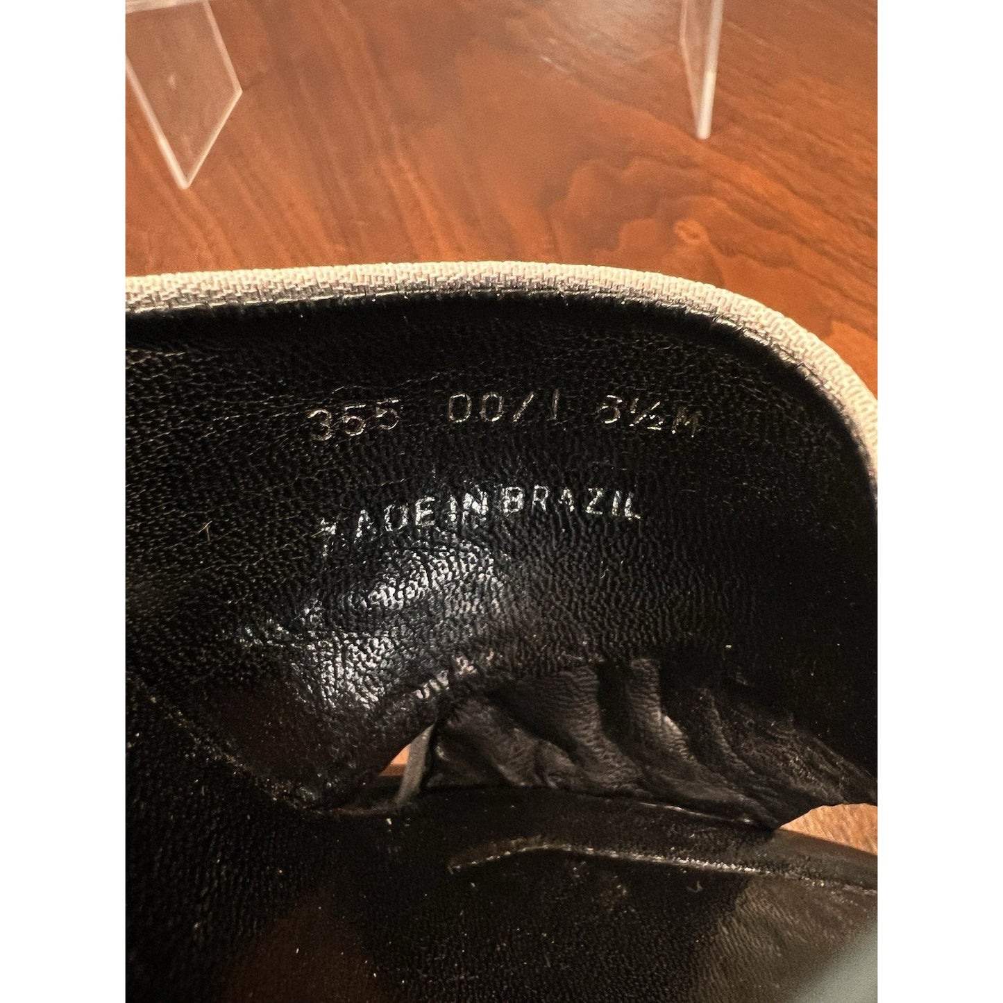 Franco Sarto Silver Cross-Cross Strap Black Wedge Sandal Women’s Size 6.5 US