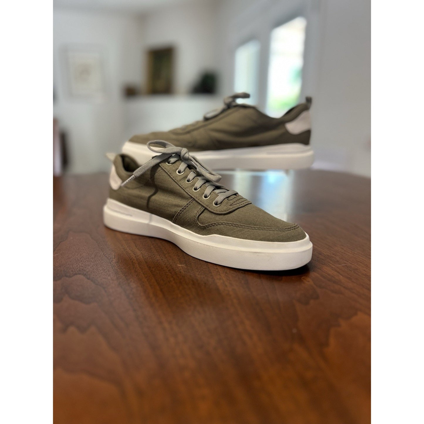 Cole Haan Grandpro Rally Shoes Grey Canvas Court Sneakers Mens US Size 8.5