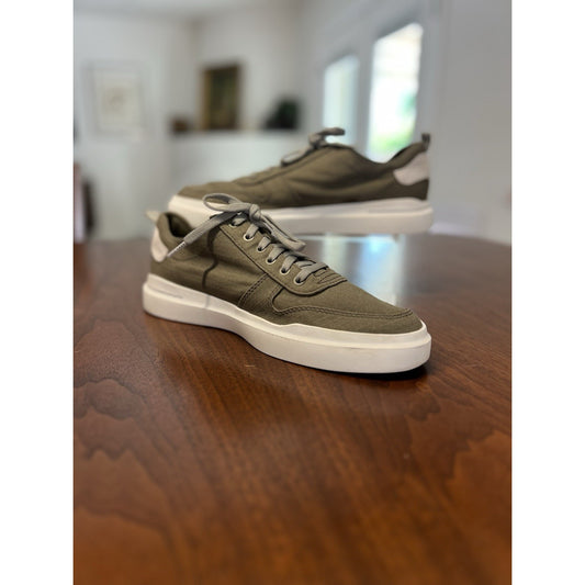 Cole Haan Grandpro Rally Shoes Grey Canvas Court Sneakers Mens US Size 8.5
