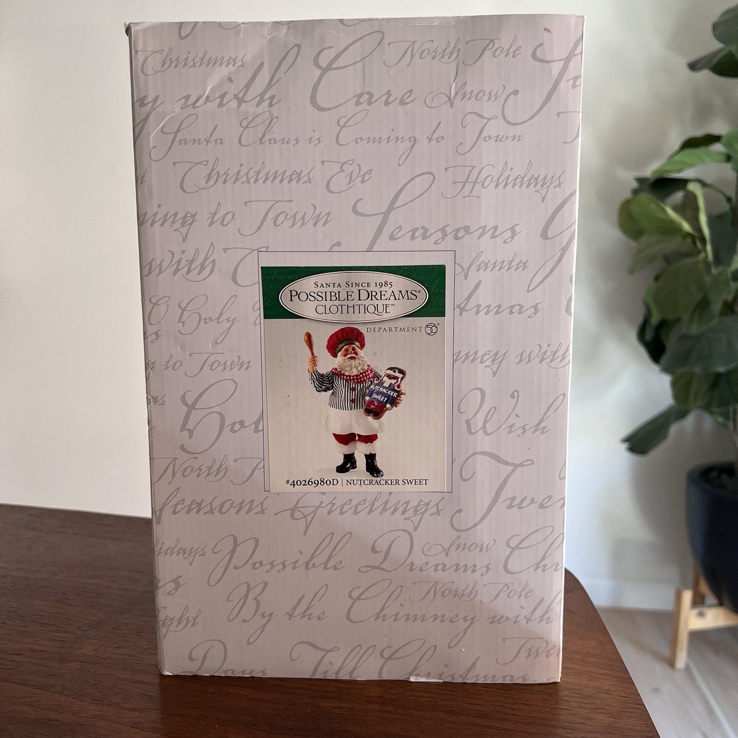 Dept 56 Clothtique Possible Dreams Nutcracker Sweet Santa Box Christmas Vintage