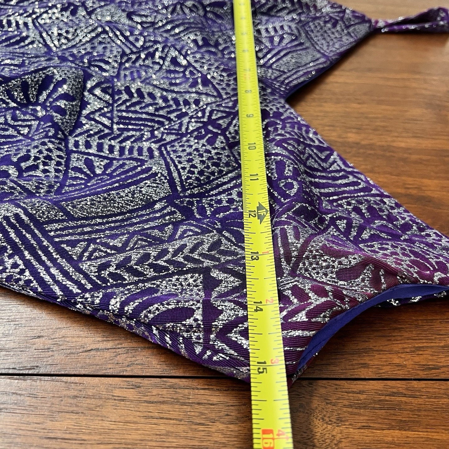 Vintage Caché Y2K Dress 6 Prom Formal Purple Silver Glitter Party 90s Slip Glam