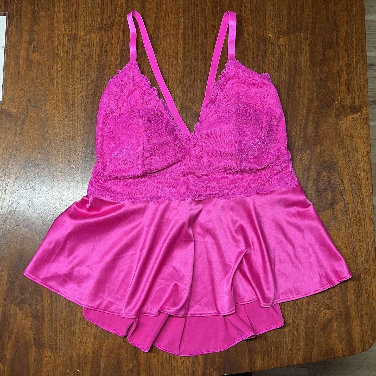 NWT Torrid Lace Sexy Sleep Top 2x Sz 18-20 Pink Cami Convertible Silky