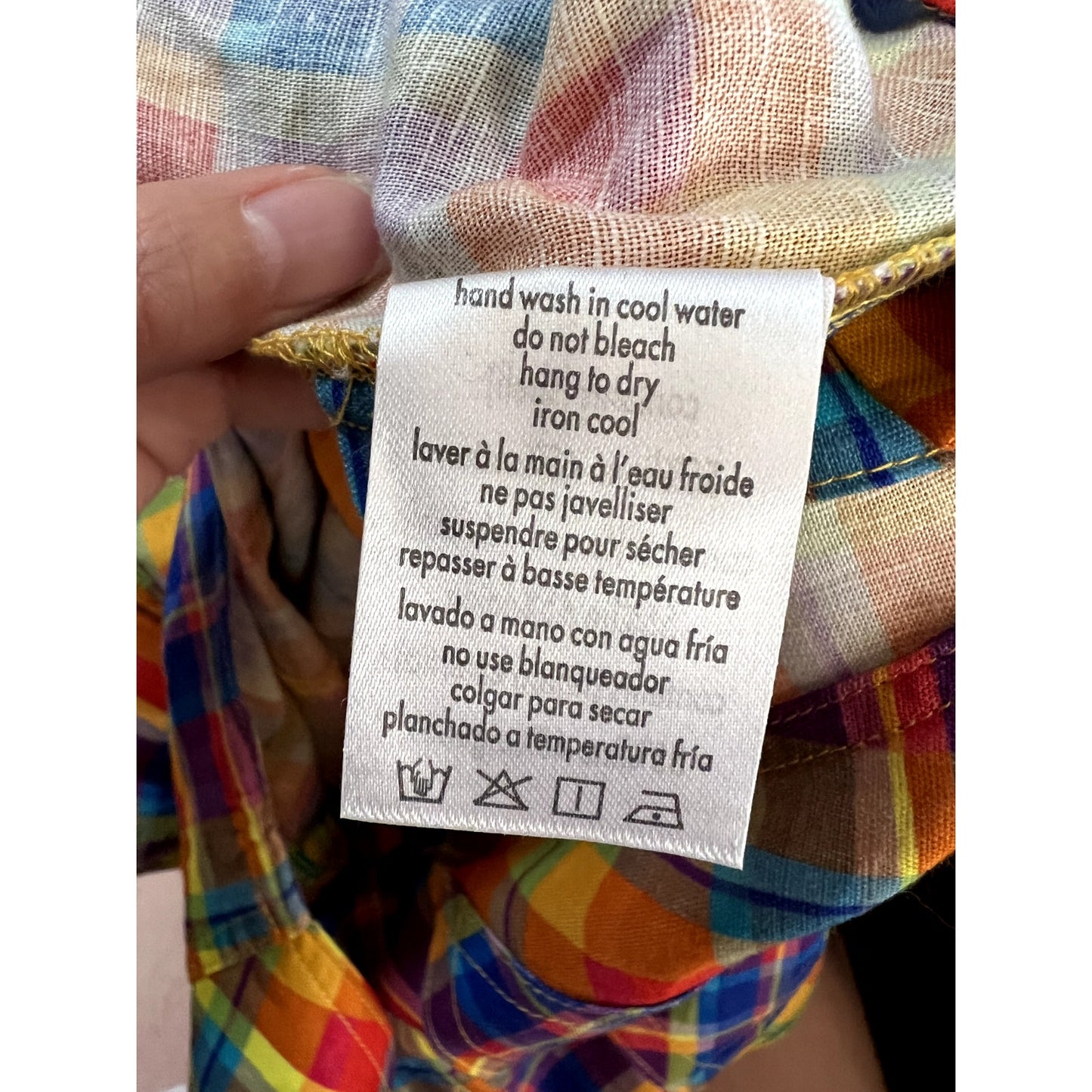 $128 NWT WeWoreWhat Danielle Bernstein Basic Rainbow Plaid Overall Shorts Sz S