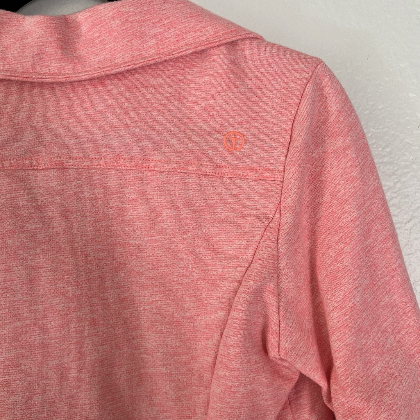 TALBOTS Cozy Fleece Lined Jacket Womens Sz M Petite Coral Pink Full Zip Pockets