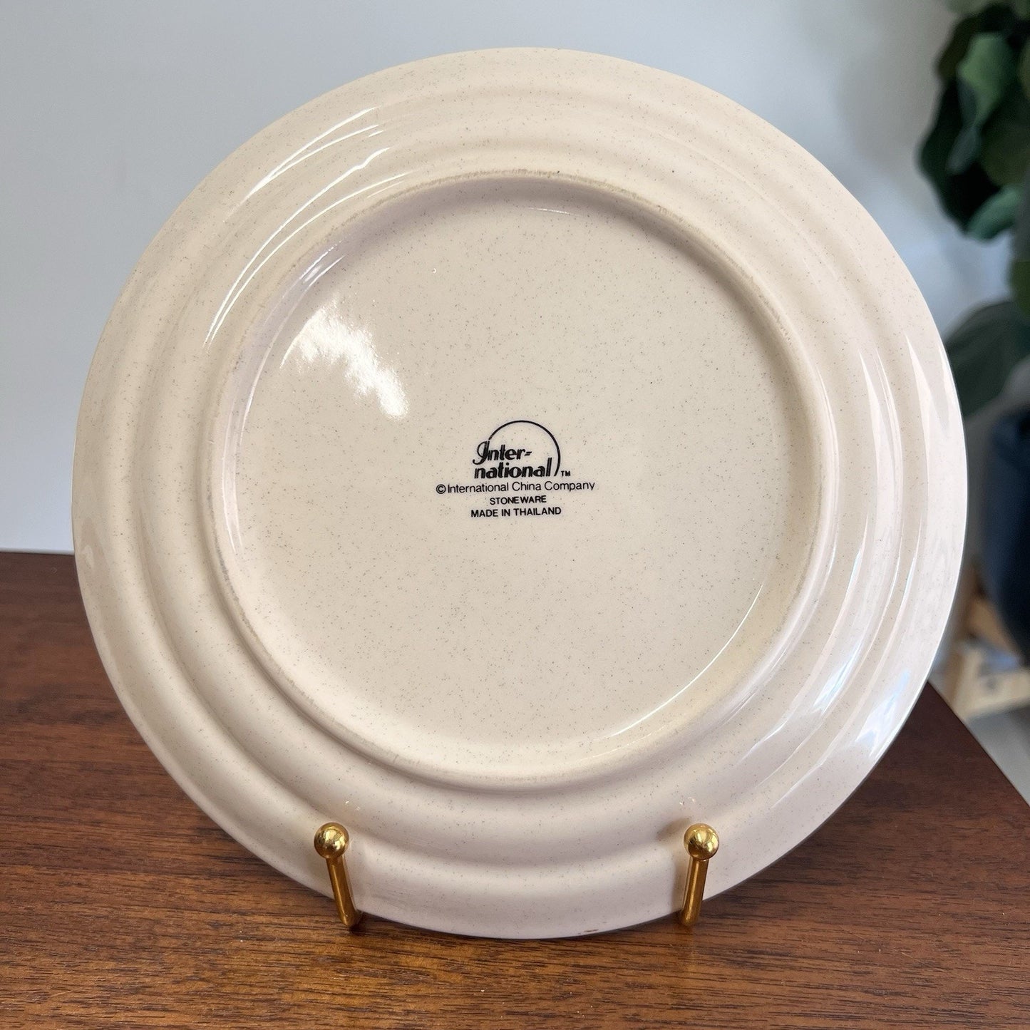 *RARE International China Company Stoneware Houses Salad Plate THAILAND Houses