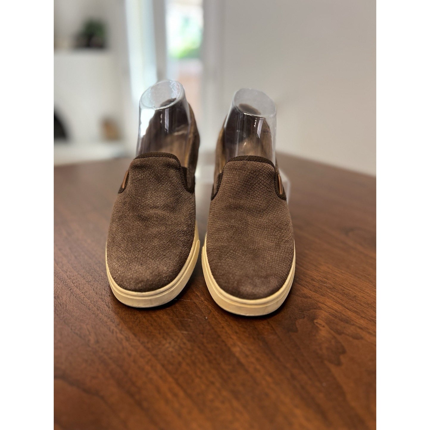 OluKai Women's Pehuea Slip-on Sneakers Brown Suede Size 9