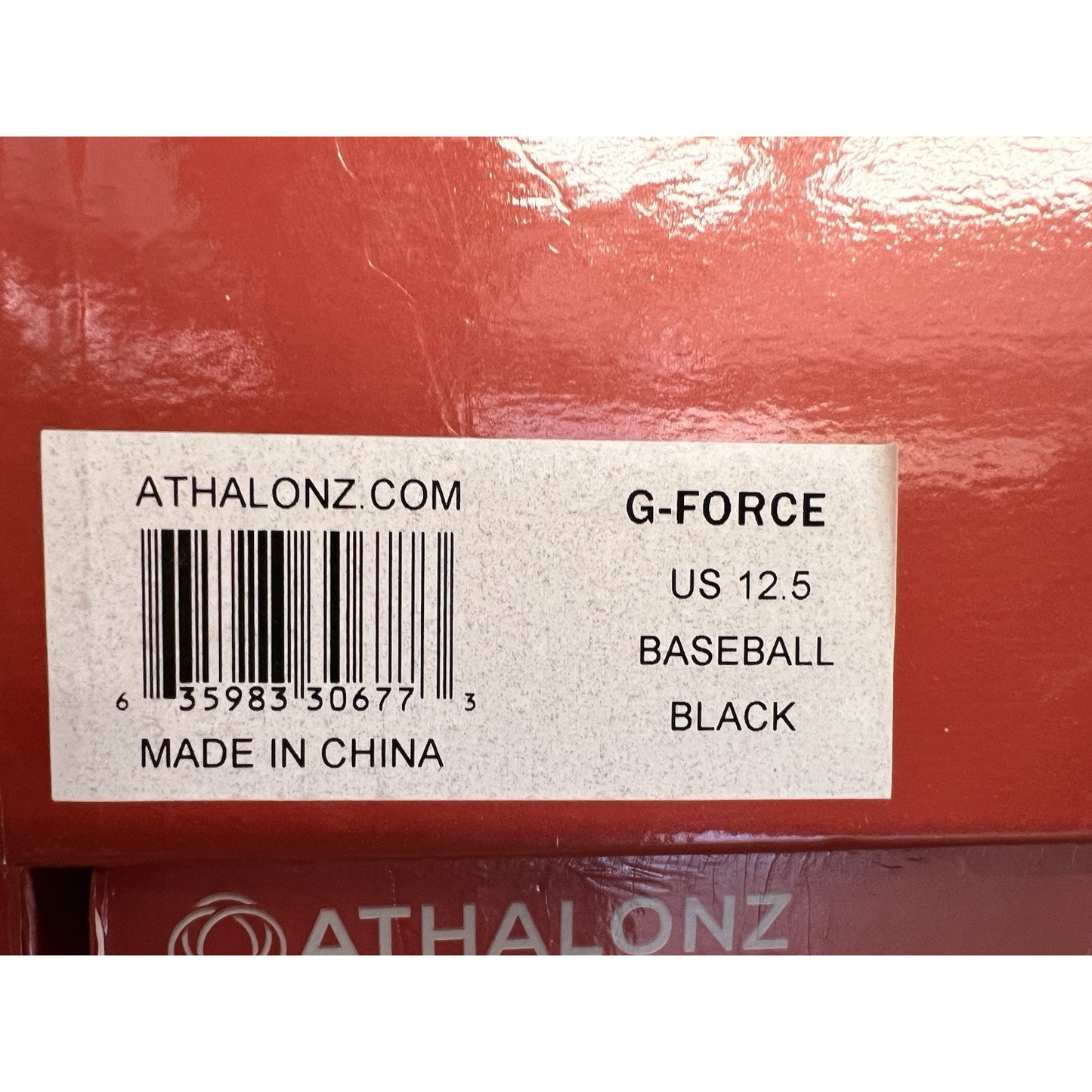 ATHALONZ G-Force Baseball/Softball Cleats Black Men’s NIB - 12.5 & 13.5 Sizes