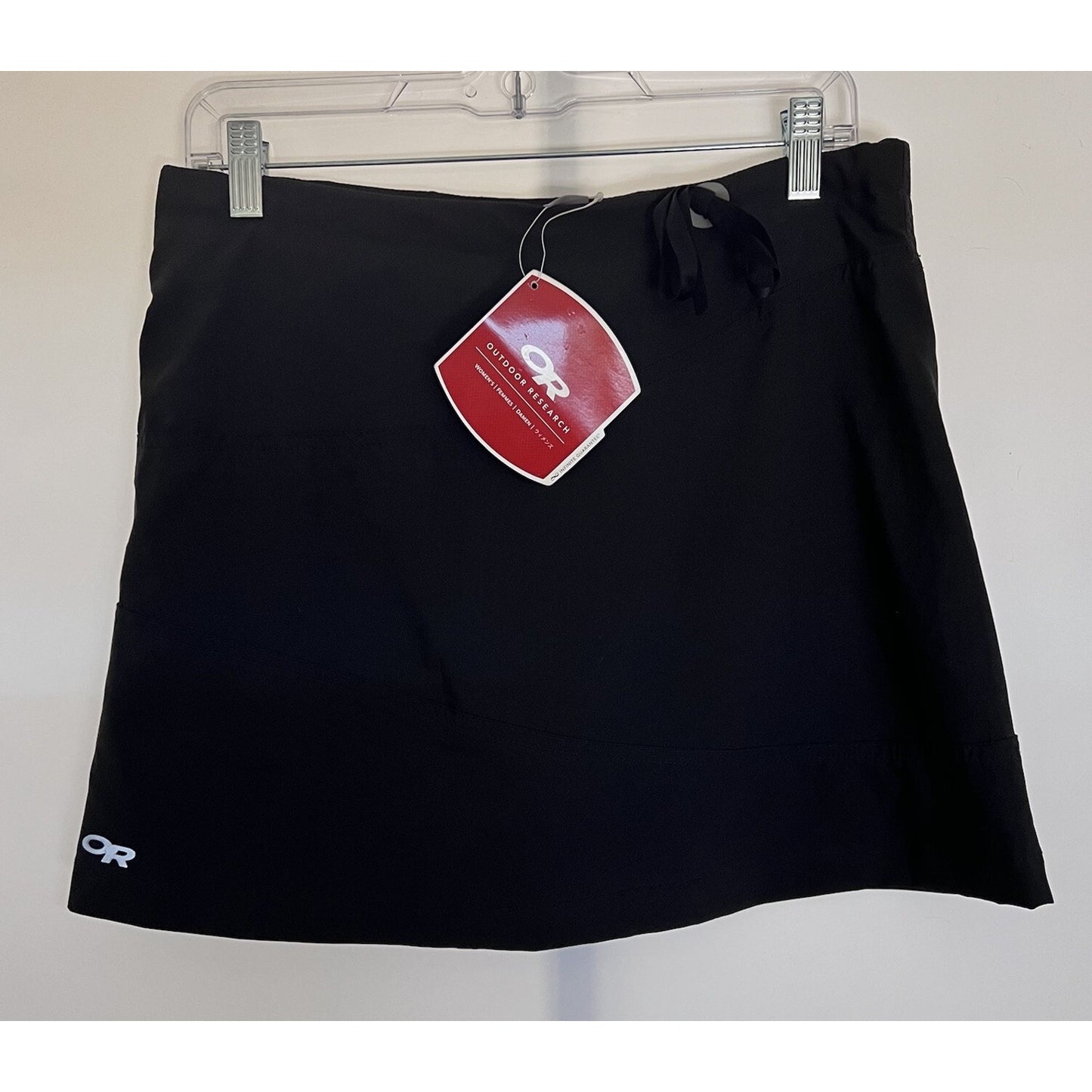 NWT Outdoor Research Sz 6 Black Expressa Skort 50+ UPF Hiking Drawstring Tennis