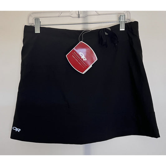 NWT Outdoor Research Sz 6 Black Expressa Skort 50+ UPF Hiking Drawstring Tennis