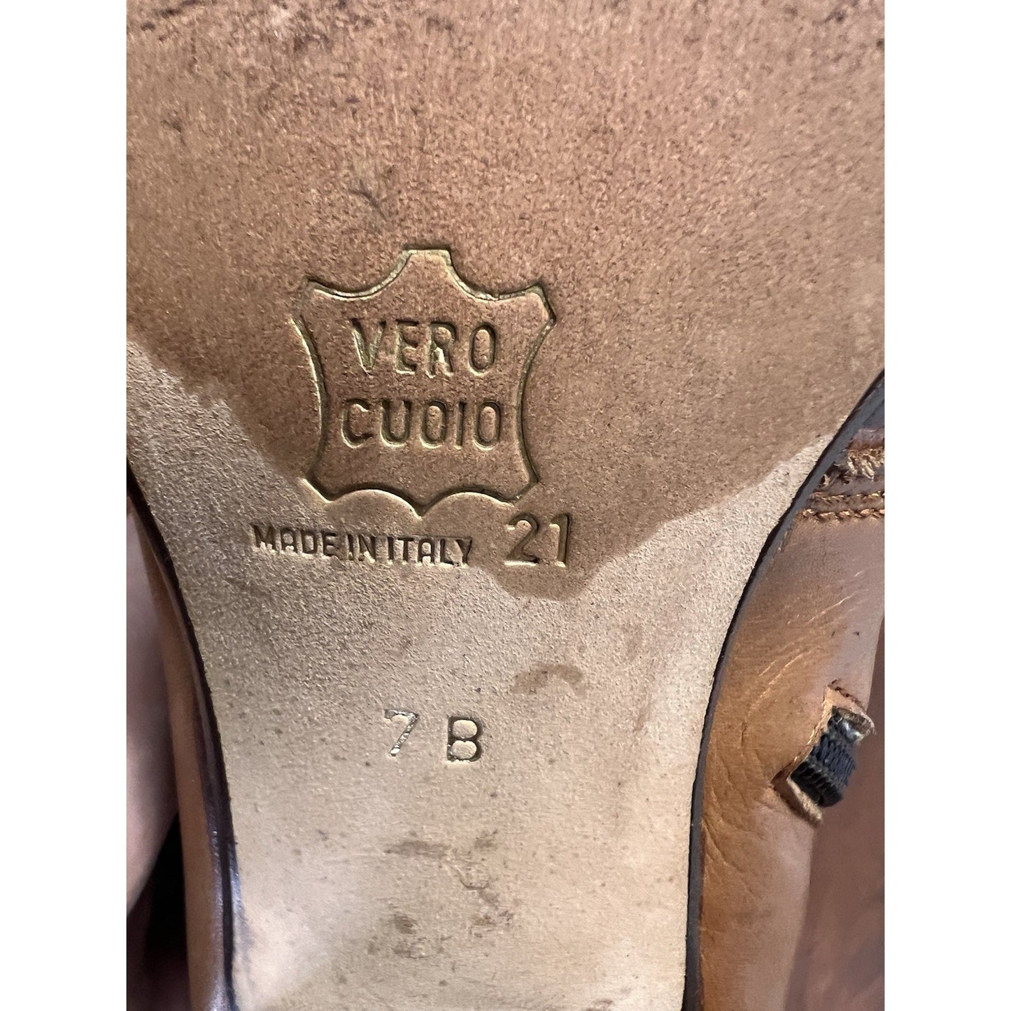 Paloma Tan Western Style Ankle Boots Made In Italy Size 7
