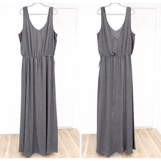 NWT Show Me Your Mumu XXL Kendall Bridesmaid Dress Soft Charcoal Crisp Grey