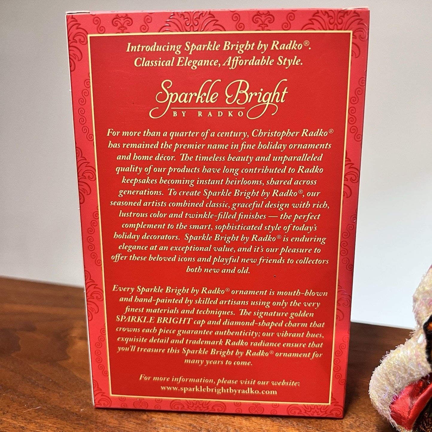 Radko SPARKLE BRIGHT Santa Christmas Ornament Blown Glass Retro Vintage Inspired