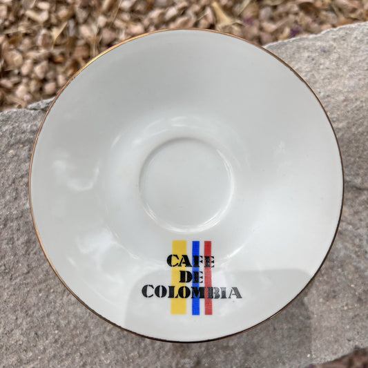 RARE Diamante Cafe De Colombia Espresso Coffee Tea Cup & Saucers Corona Royal