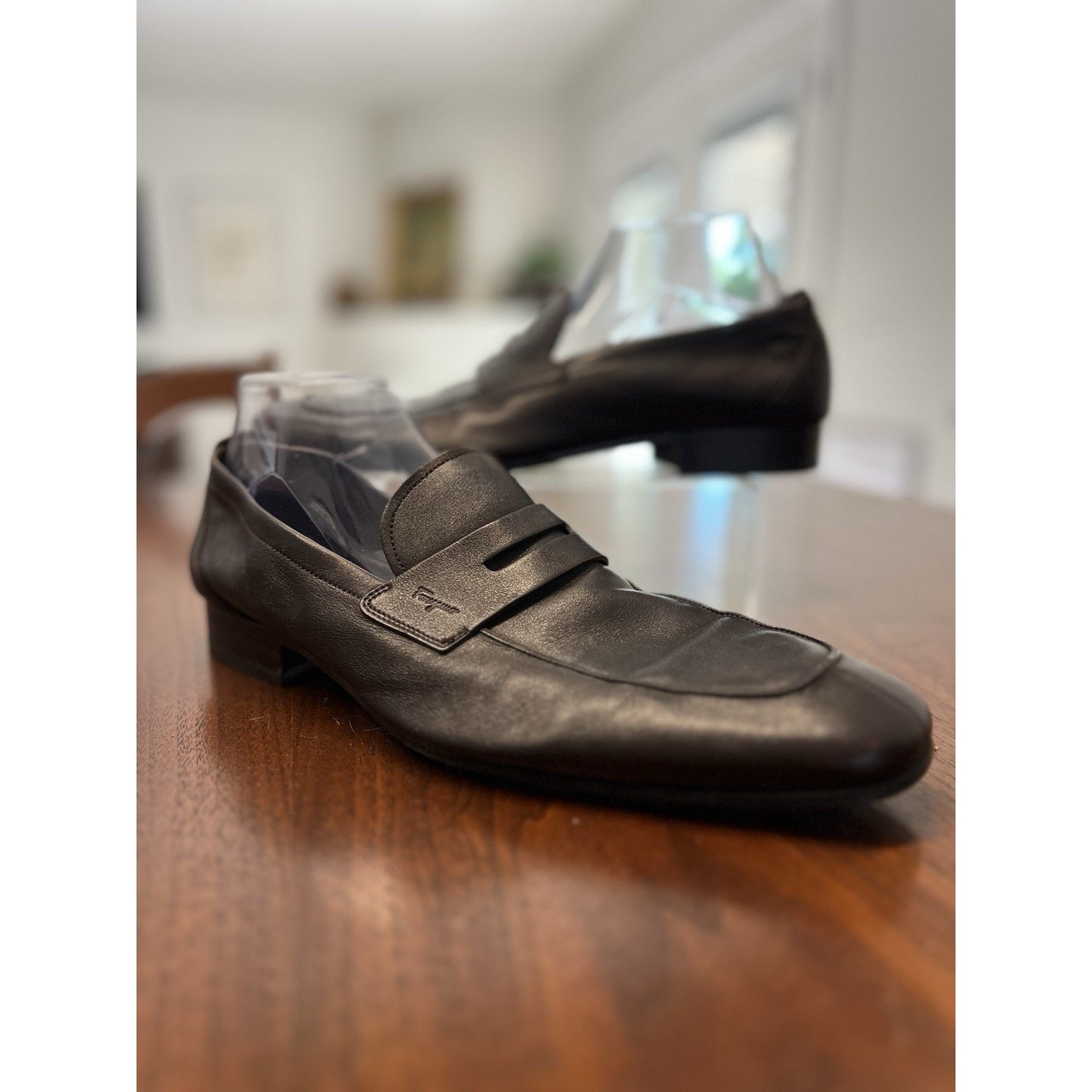 Salvatore Ferragamo Chocolate Brown Soft Leather Penny Loafer Sz 11 EE