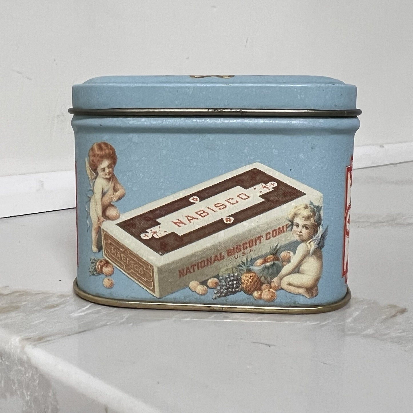 Vintage Nabisco Tin Box National Biscuit Company Shabby Chic Rococo Victorian
