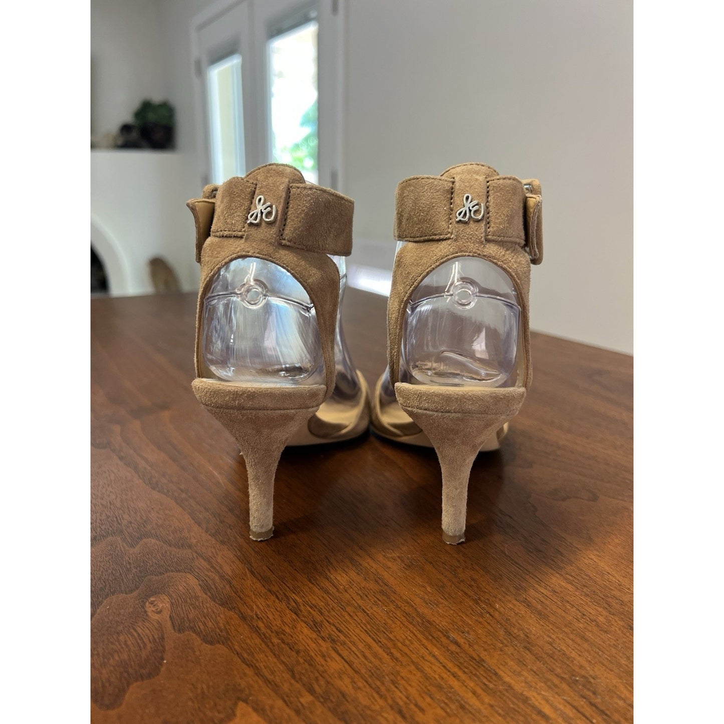 Sam Edelman Okala Ankle Strap Pump Women's 6 Tan Buckle Leather Pointed Toe
