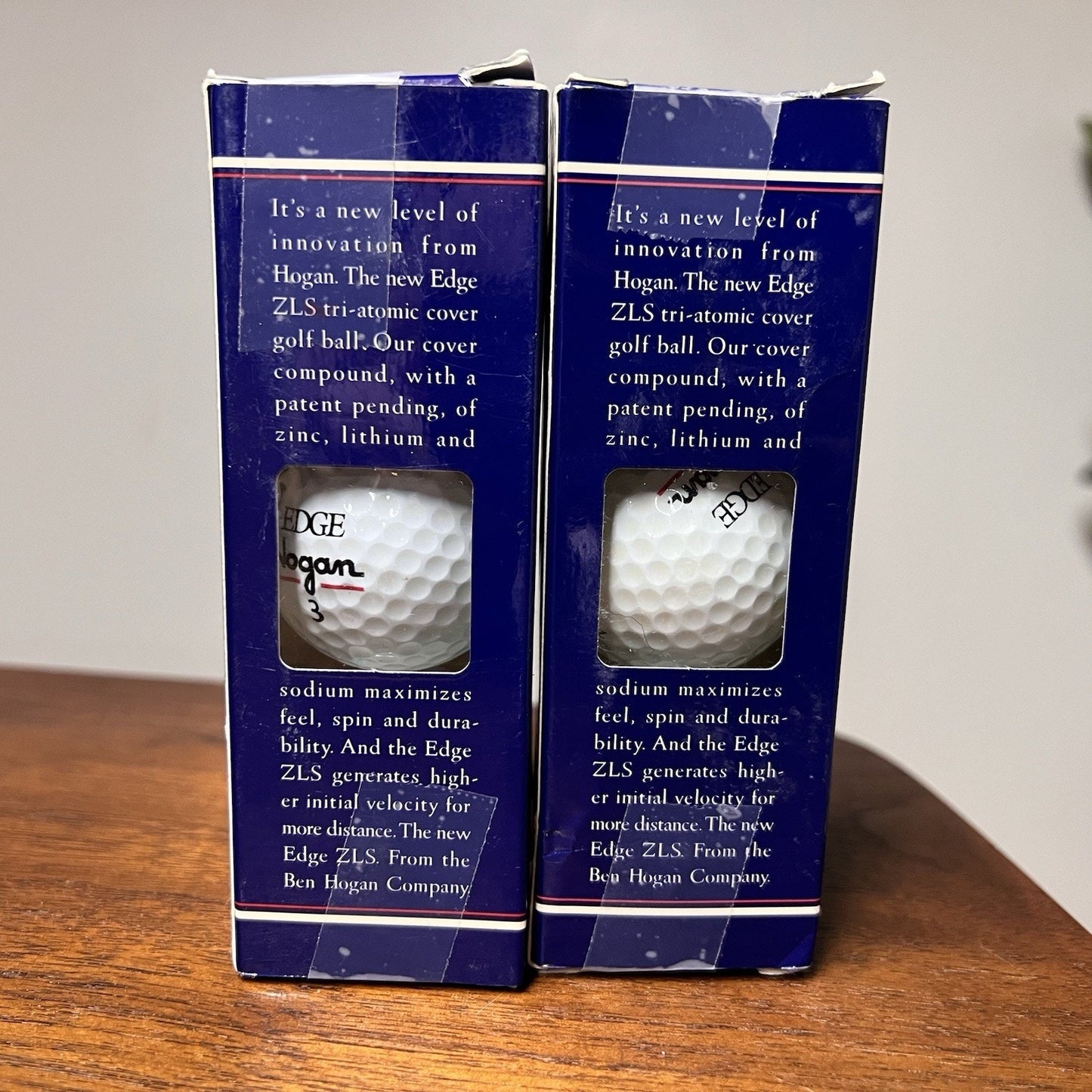 Vintage 1991 Edge Ben Hogan ZLS 100 Tri-Atomic Two Boxes = 6 Golf Balls