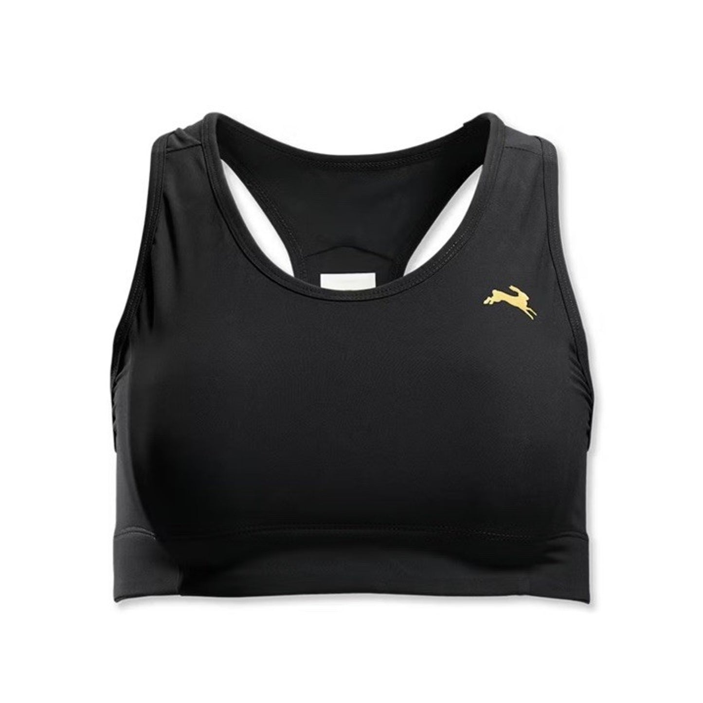 Tracksmith Allston Running Sports Bra XS Black Racerback Pocket 24” Band