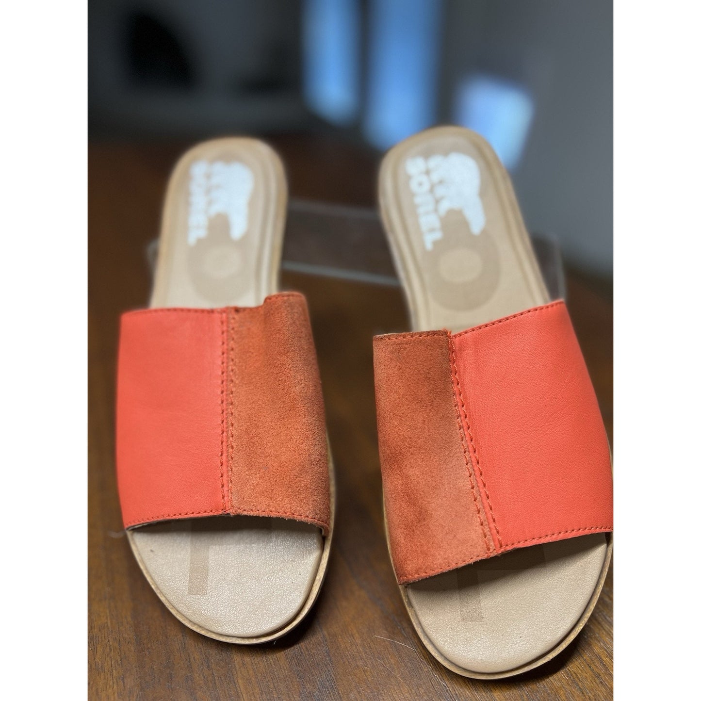 Sorel Ella™ II Block Slide Comfortable Sandals Signal Red 6B (M) NWOB