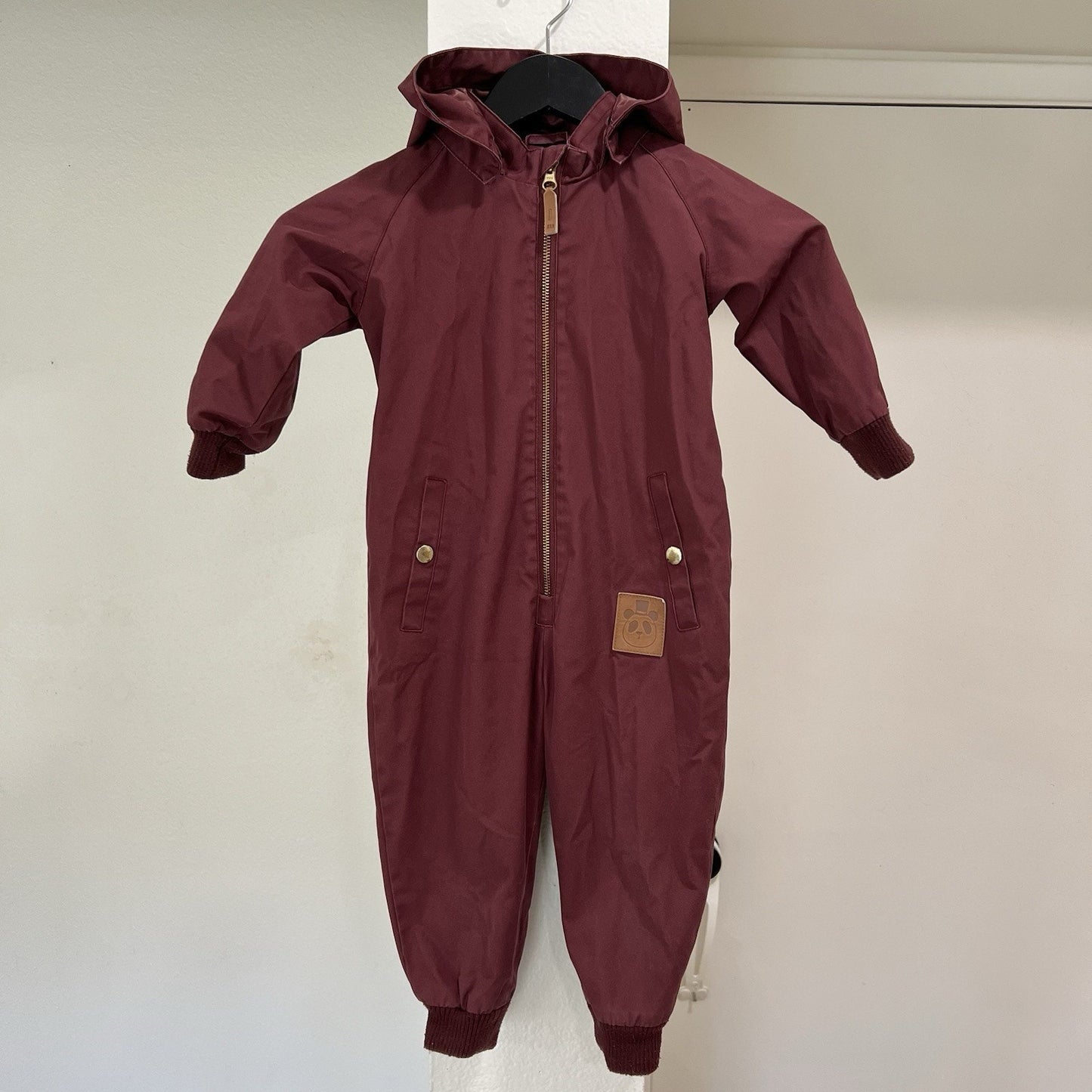 Mini Rodini Pico Baby Overall 9 M-1.5 Yr One Piece Winter Canvas Hood Unisex