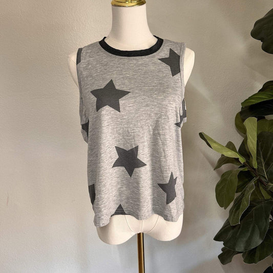 NWOT Ariat Women’s Sleeveless (L) Relaxed Fit Star Lightweight Grey Tank Top