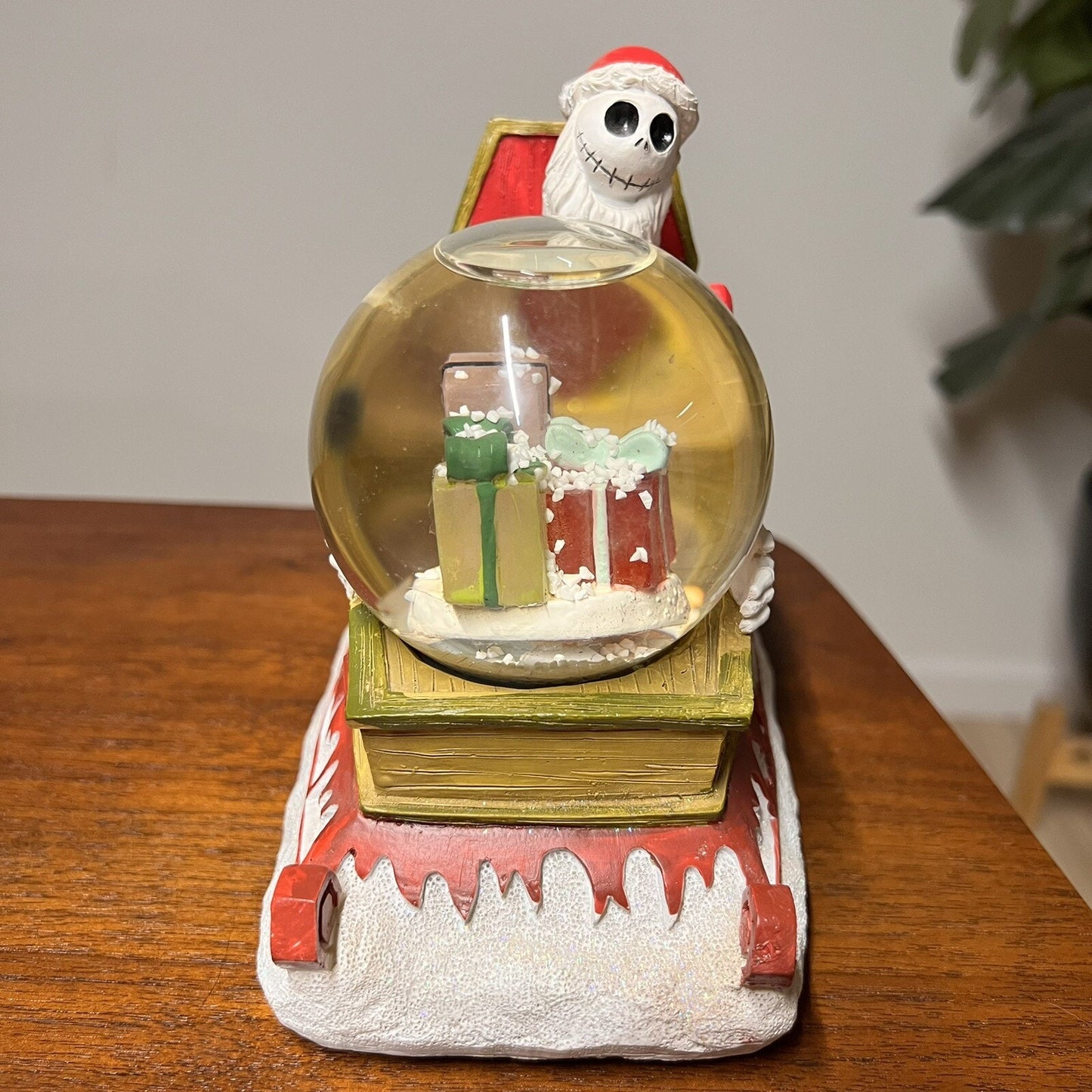 Vtg 1993 Jack Skellington Nightmare Before Christmas Musical Light Up Snow Globe