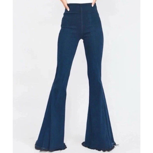 Show Me Your Mumu Berkeley Bells Bellbottom Jeans (S 28”) High Rise Dark