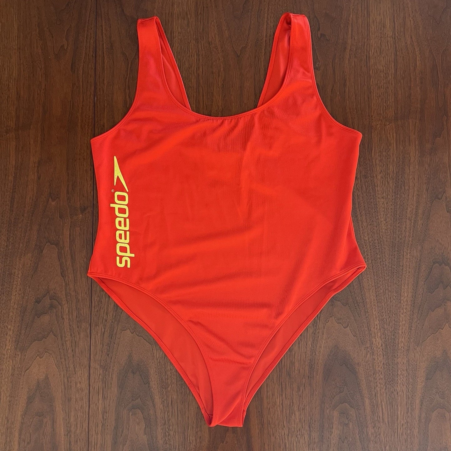 SPEEDO Forever 21 Plus 3x Swimsuit One Piece Bathing Suit Red Baywatch High Cut