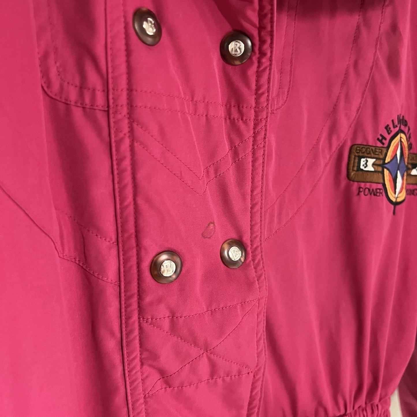 Vintage 90s BOGNER Convertible Ski Suit Sz 8 Pink Helicopter Power Skiing
