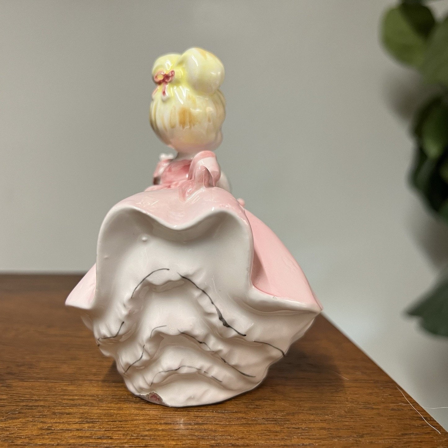 Rare 1960s Lefton Dancer In Pink Dress Girl Figurine Japan MCM Vintage 2383