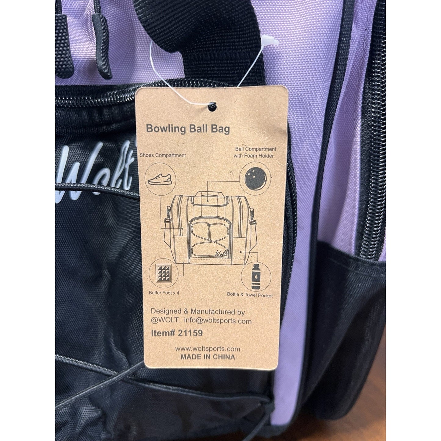 NWT WOLT Iight Pink 4 Pocket Single Ball Bowling Bag