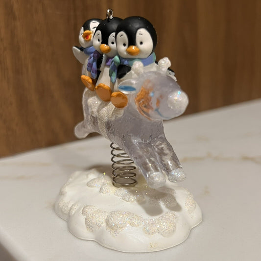2013 Hallmark Keepsake Penguin Pals “Playful Penguins” Christmas Ornament w/ Box