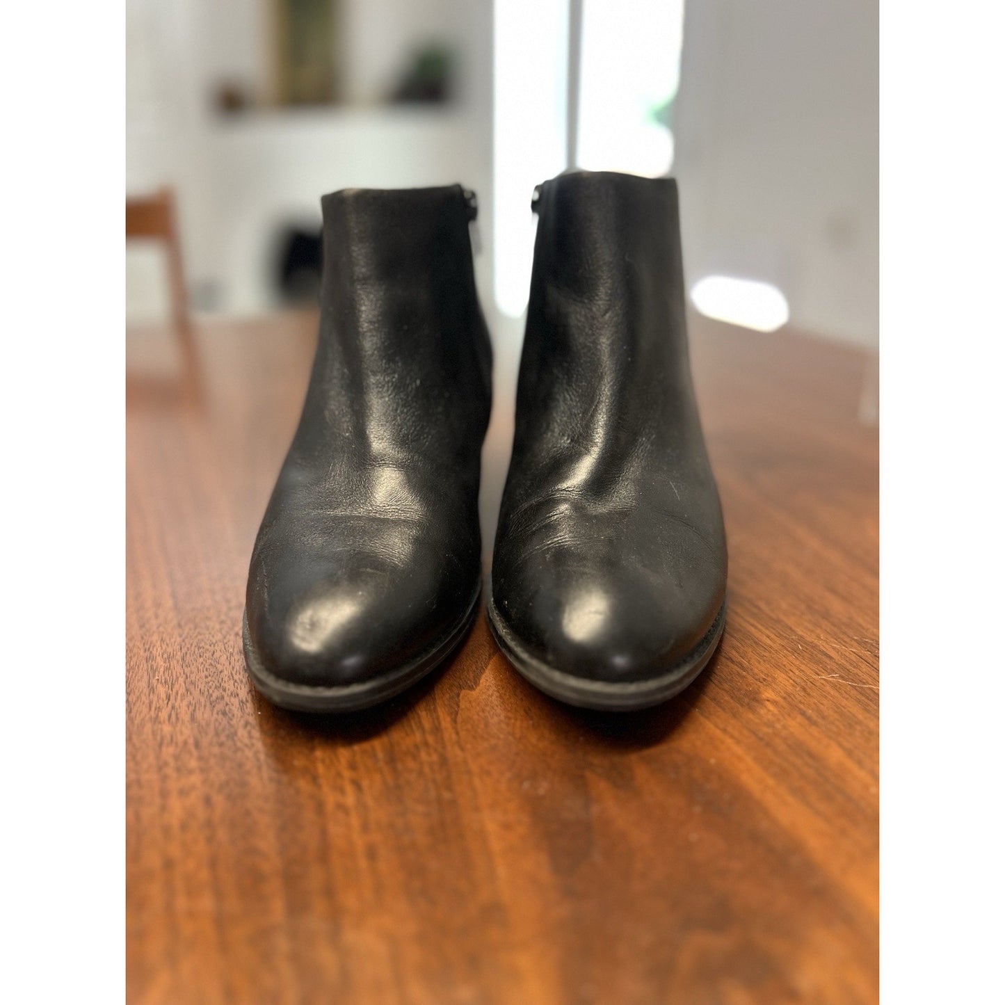 Vionic Upright Georgia Leather Ankle Booties Womens Black Studded Size 8