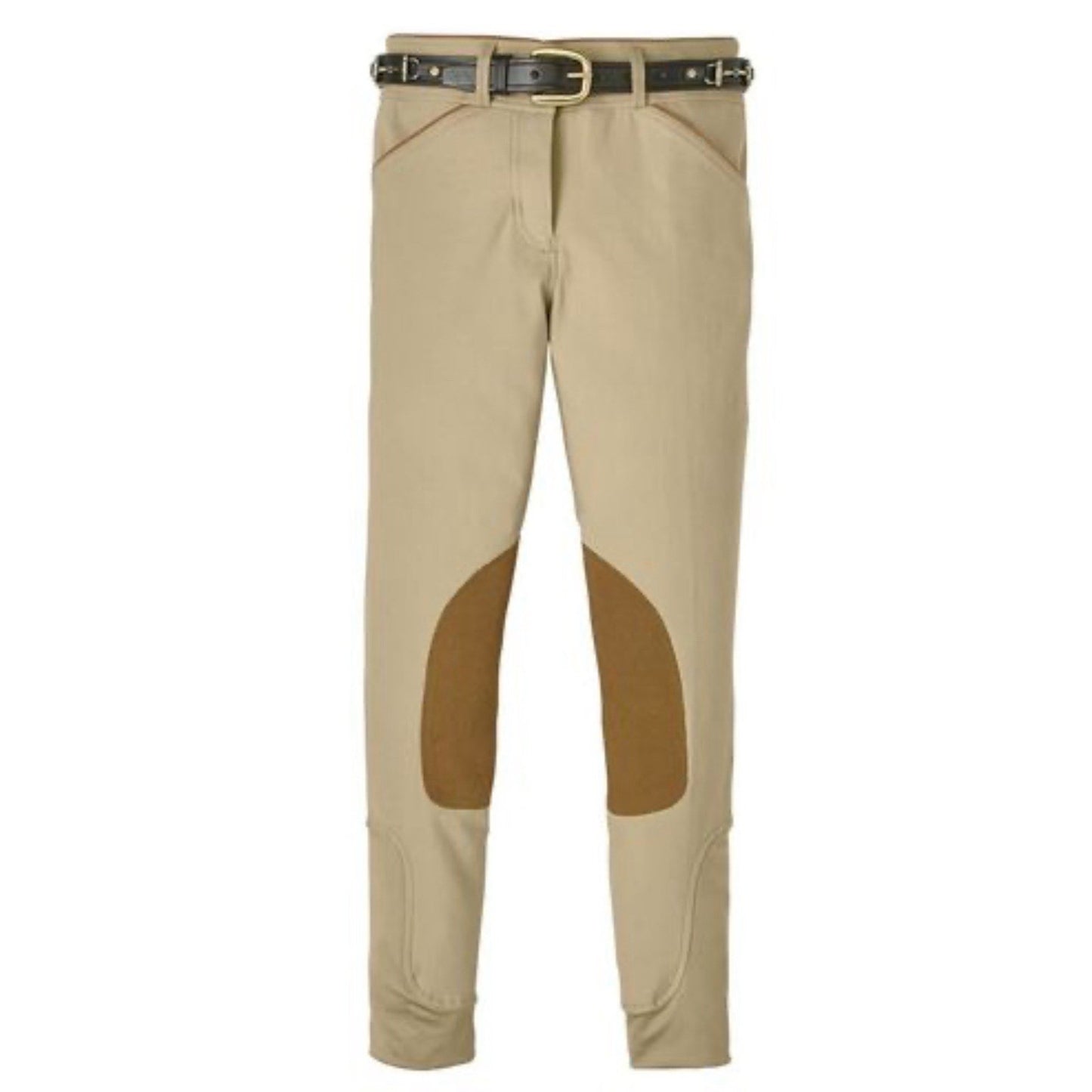NWT Dover Saddlery Beverly Breeches Girls 14 Horse Riding Pant Tan Knee Patch