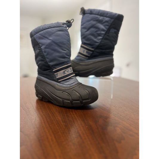 Vintage SOREL Blue Nylon Pac Snow Boots Winter Waterproof Women’s Size 1 US