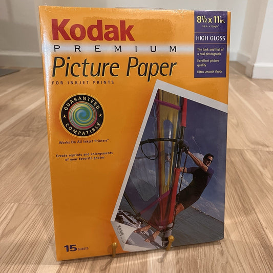 30 Sheets Kodak Premium Picture Photo Paper 8.5 x11” High Gloss Inkjet Printer