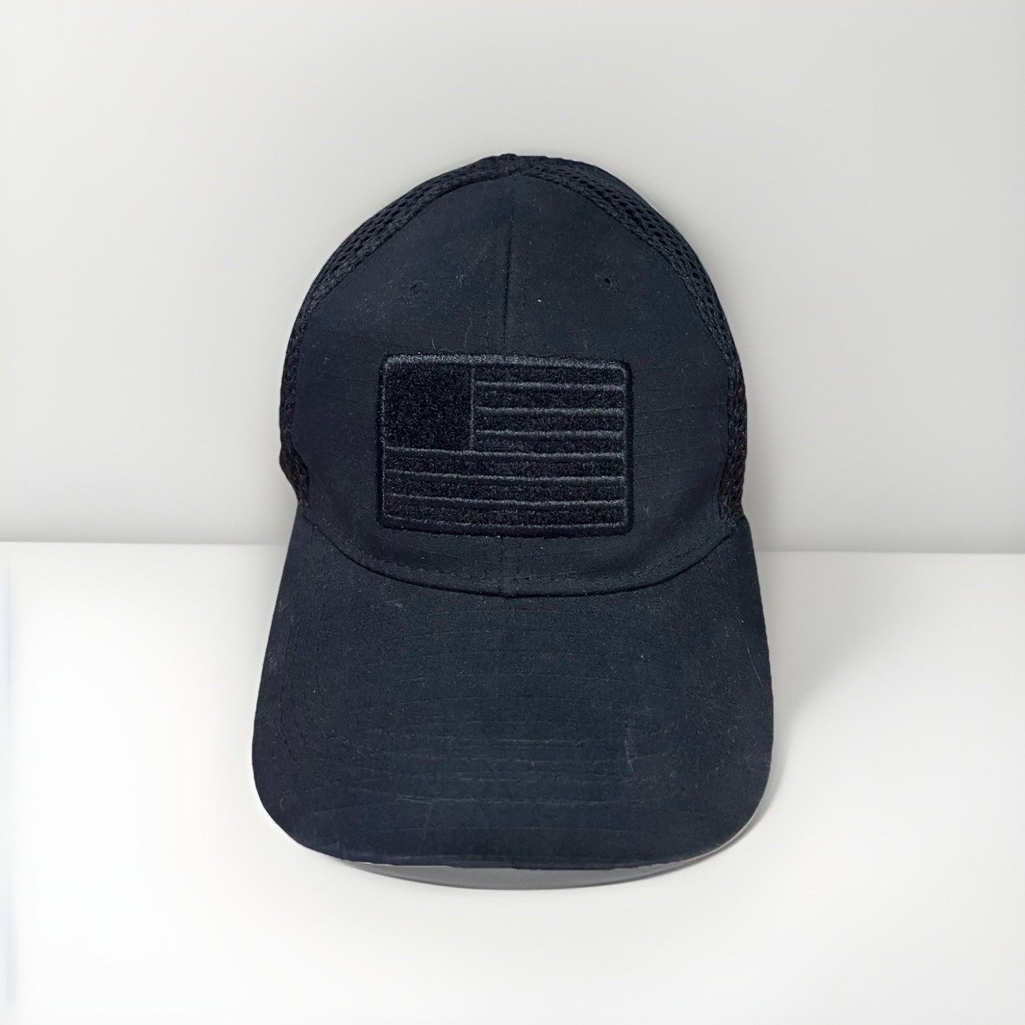 Highland Tactical American Flag Hat Cap Snap Back Mesh Mens Black