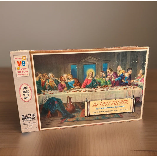 Vintage 1965 Milton Bradley The Last Supper Jigsaw Puzzle 1000 Pc #4557 Da Vinci