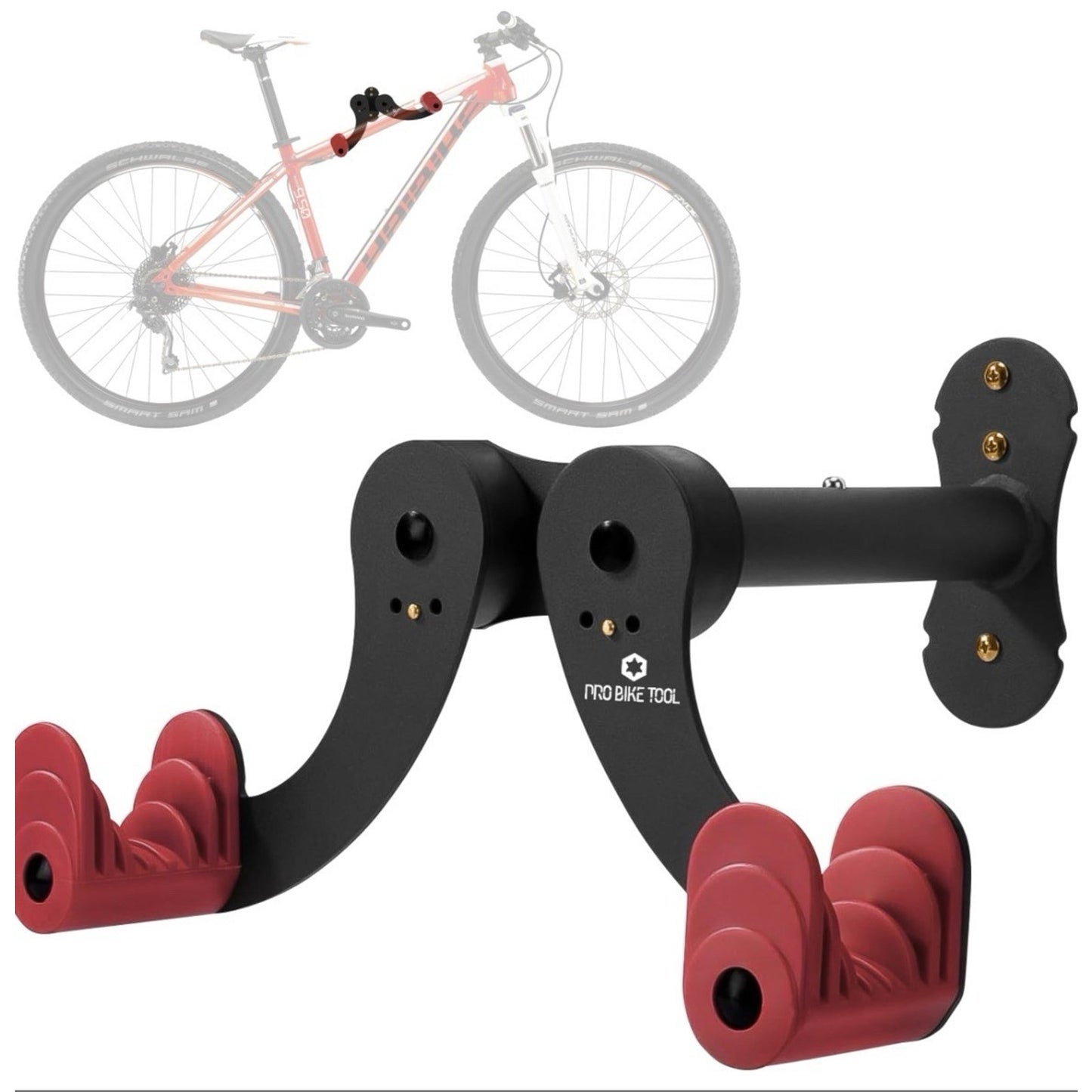 PRO BIKE TOOL Bike Wall Mount - Horizontal Indoor Single Bike Rack -3 Available