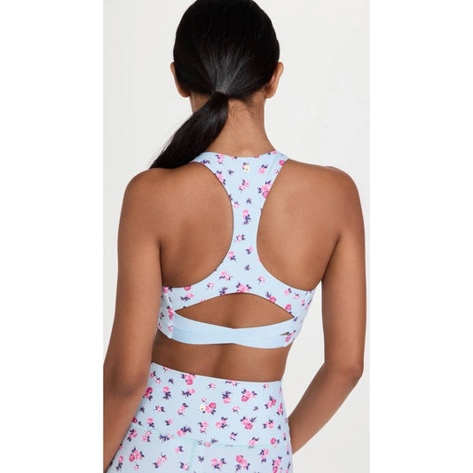 Spiritual Gangster Verve Jersey Sports Bra (M) Floral Coquette Strappy Racerback