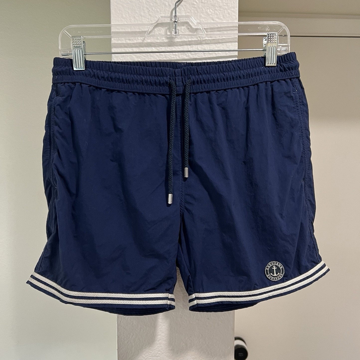Europann Saint Tropez (M) Swim Trunks Briefs Lined Blue Coastal Nautical Sailor