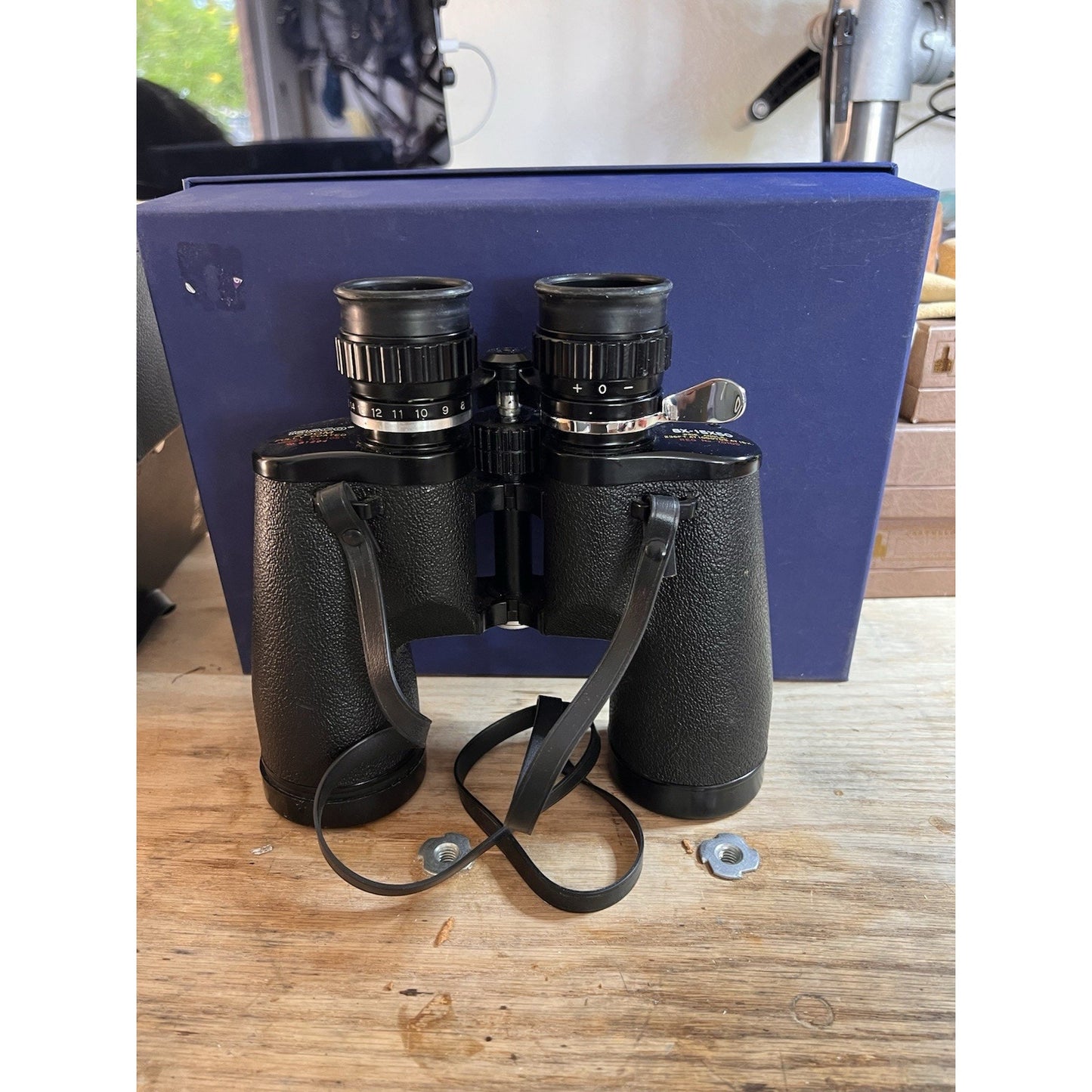 Vintage Taco Model No 105 8X - 15x50 Zoom Fully Coated Wide Angle Binoculars