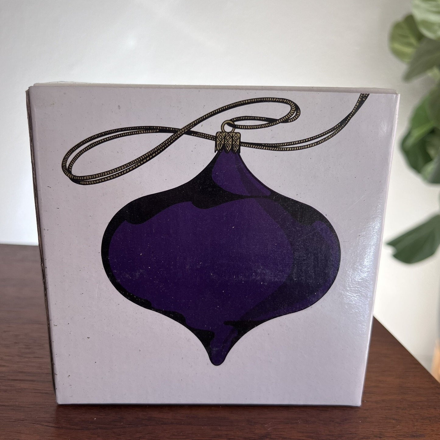 Handblown Department 56 Purple 5” Mercury Glass Tear Drop Ornament #4829-1