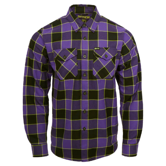 Dixxon MISFITS Flannel XL Earth AD Men's Long Sleeve Danzig Purple Green Plaid