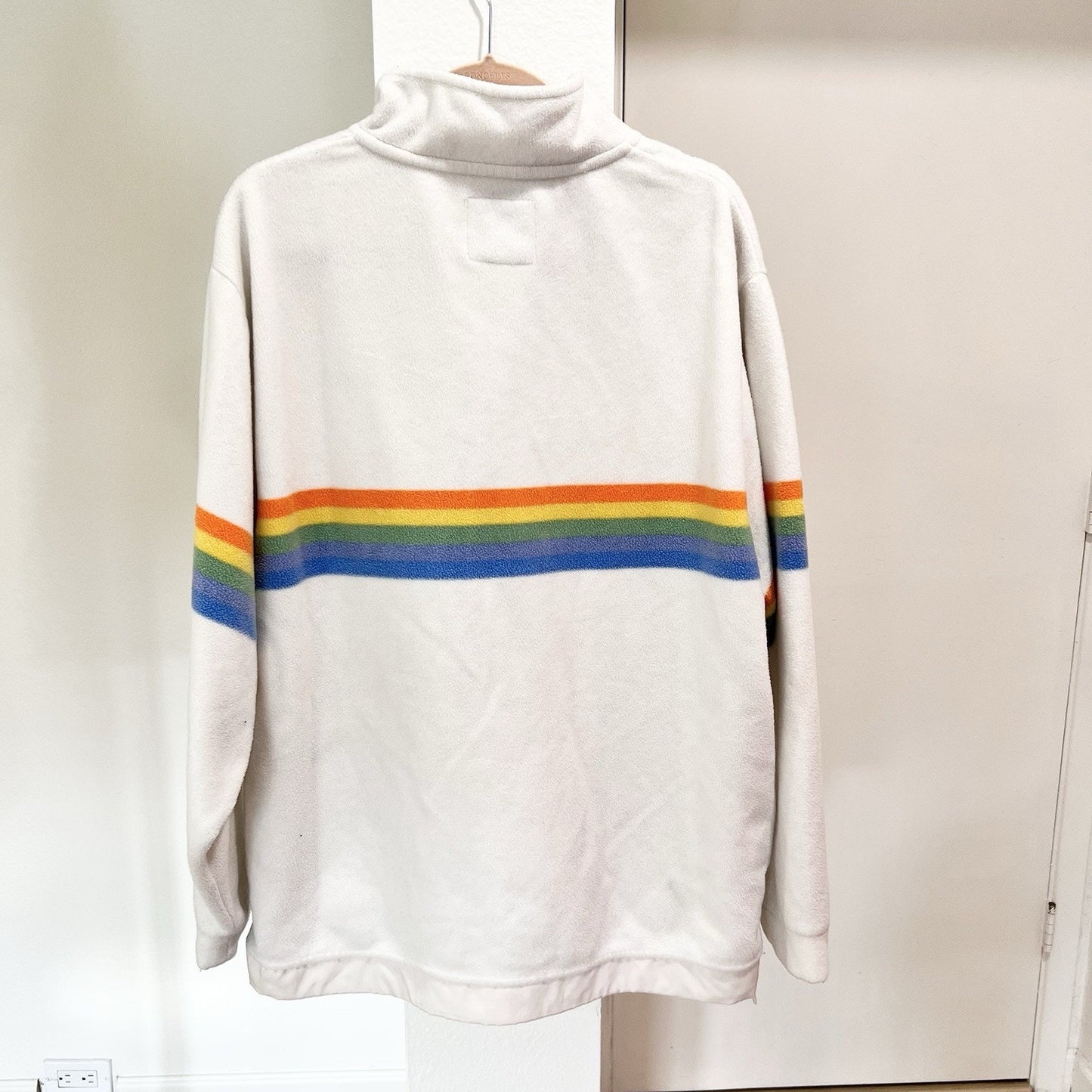 Wilbur Soot Half-Zip Fleece Pullover (L) 1996 Merch Vintage Polaroid Rainbow