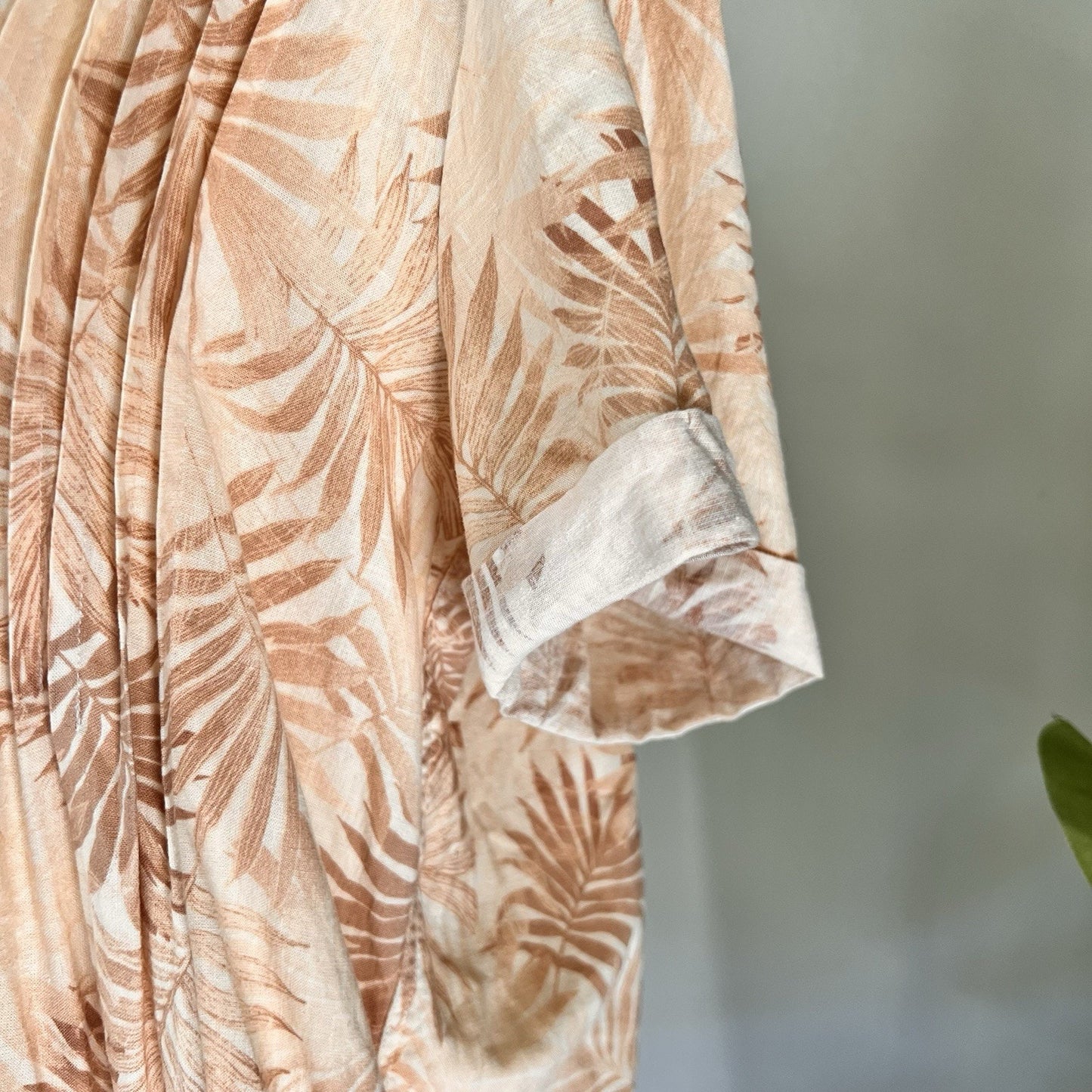Faherty Women's Linen Blend Gemina Relaxed Shirt Dress XL Beach Tropical Coastal