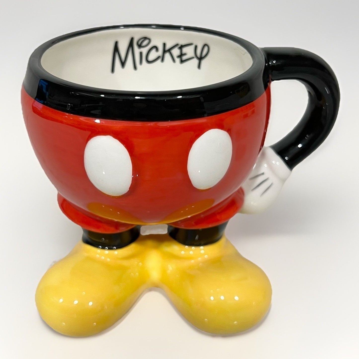 Mickey Mouse Mug Disney Parks Coffee 3D Body Pants Legs Signature Stoneware