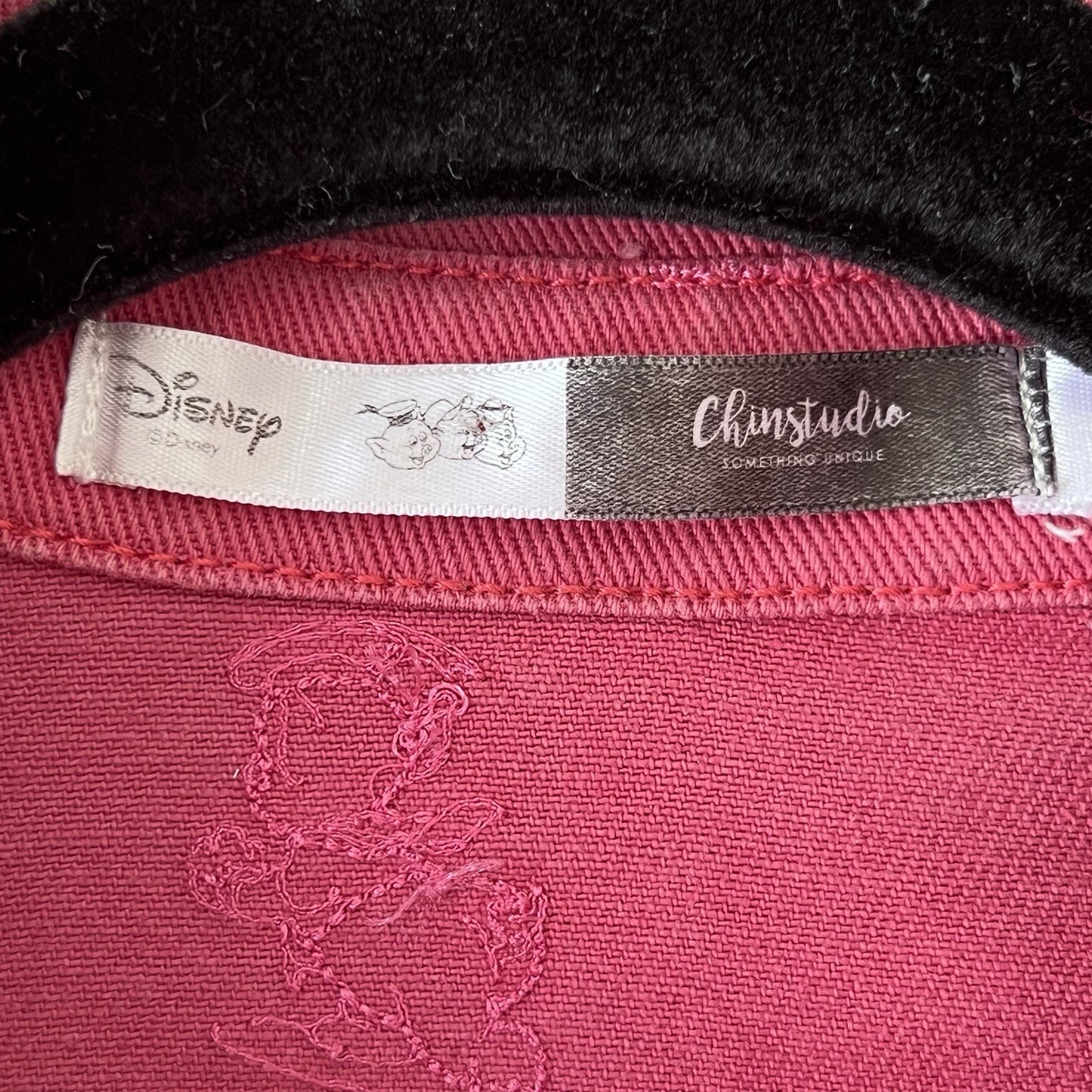 Disney x ChinStudio Pink Denim Jacket Three Little Pigs Oversized Kitsch