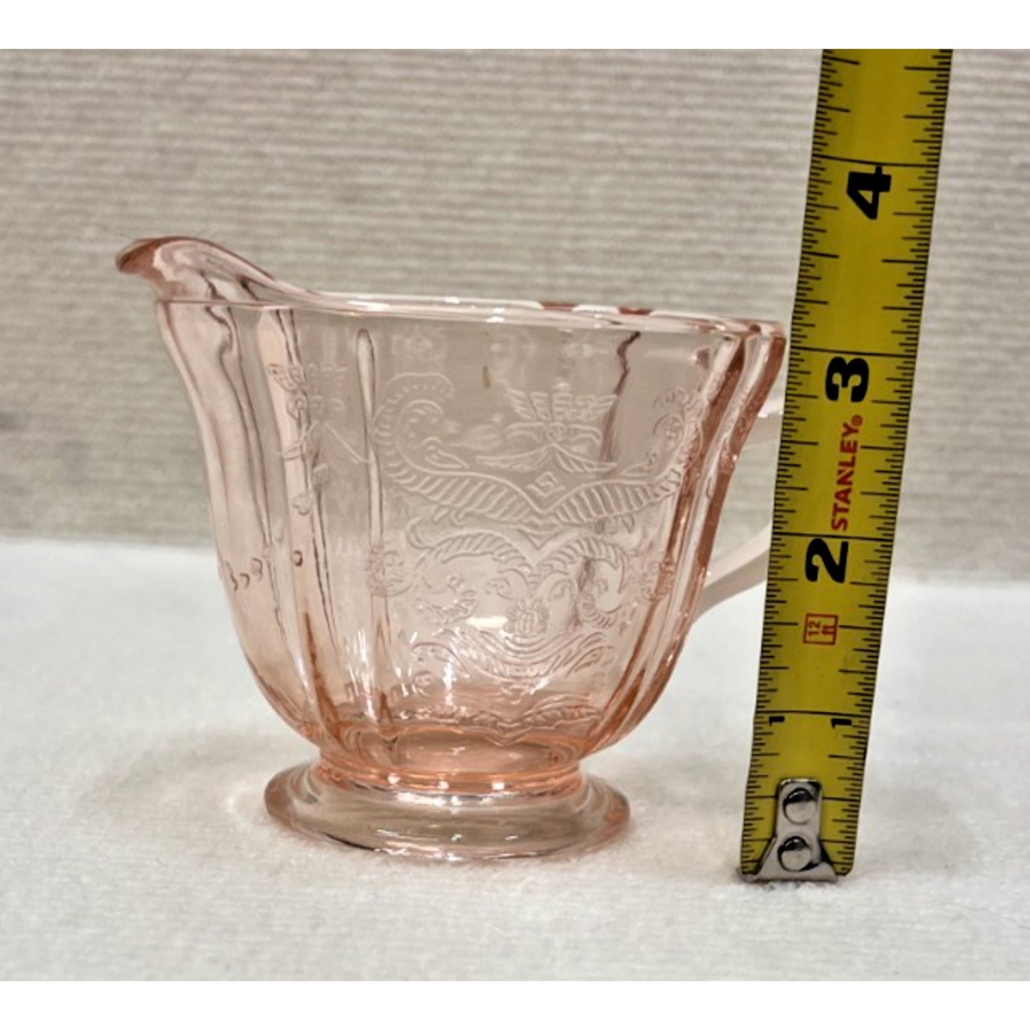 1980s Indiana Glass Pink Madrid Pattern Creamer Replacement Made in USA