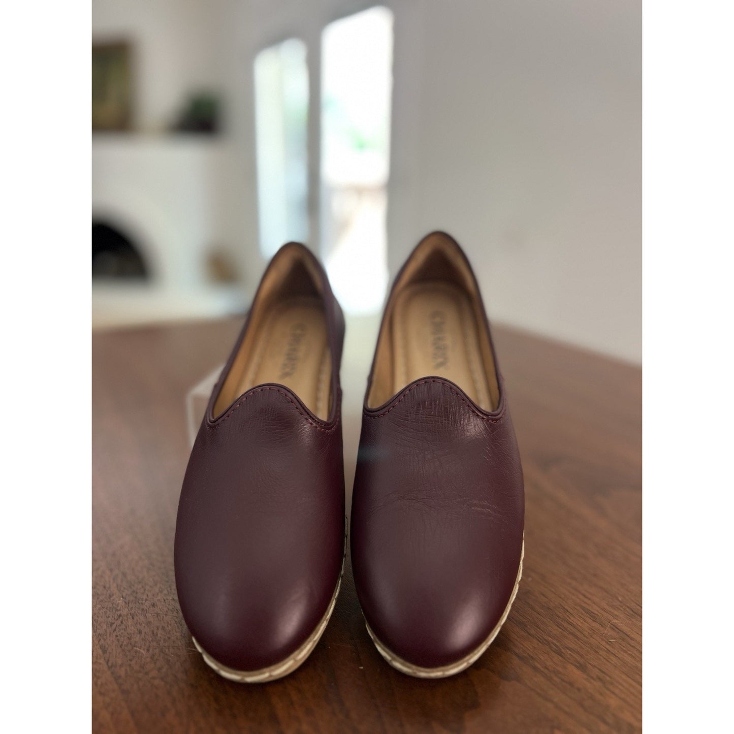 Charix Slip-on Leather Women’s Bordeaux Color Loafer Size 5 US 36 EU
